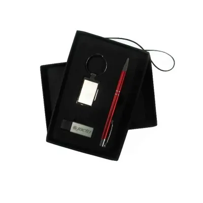 Kit Escritório com Caneta Chaveiro e Pen Drive 1