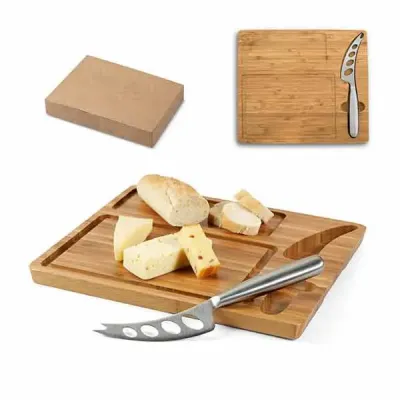 Tábua de queijos em bambu com faca 939