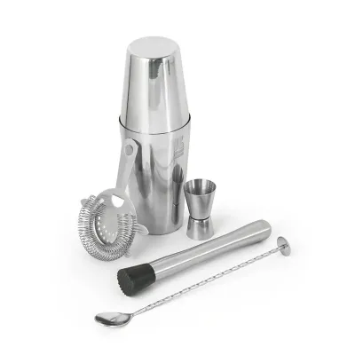 Conjunto de coquetel com 6 peças em aço inox