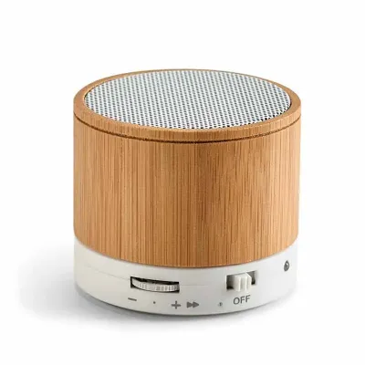 Caixa de som com microfone Bambu com transmissão por bluetooth