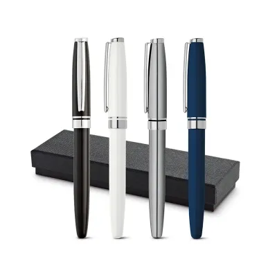 Caneta Roller em metal com clipe