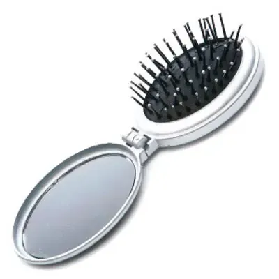 Escova de cabelo com espelho