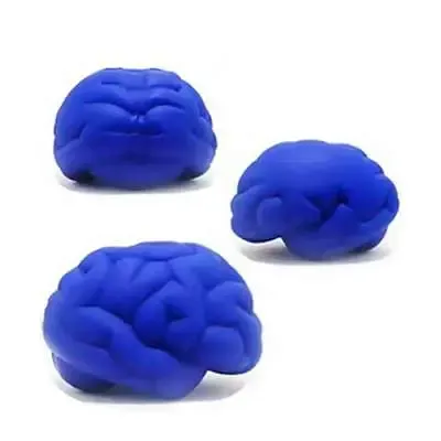 Bolinha Anti Stress em Formato de Cérebro Azul