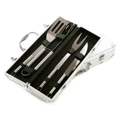 Kit churrasco com 4 peças em inox