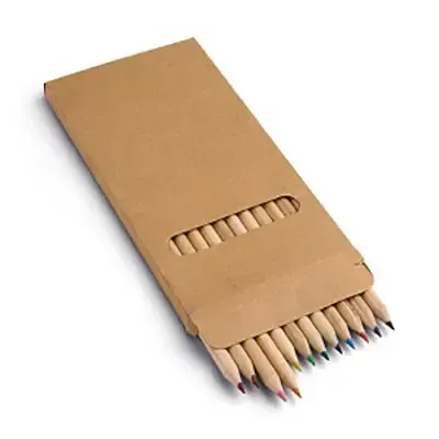 Caixa de cartão com 12 lápis de cor