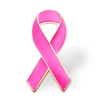 Pin laço rosa personalizado em metal