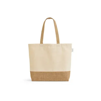 Sacola em 70% algodão reciclado e 30% poliéster reciclado