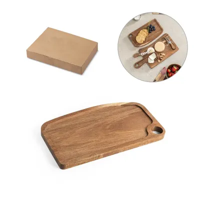 Tábua de madeira de acácia, originária de gestão florestal sustentável