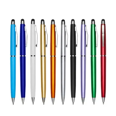Caneta Plástica Touch: opções de cores