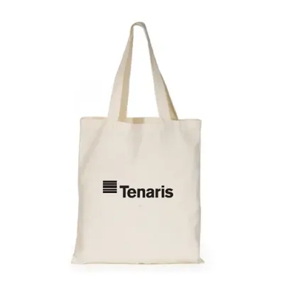 Sacola de algodão personalizada com alças costuradas na parte interna