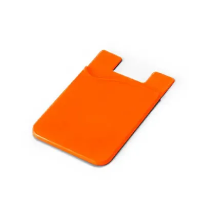 Porta-cartão para celular laranja