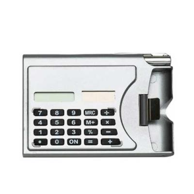 Calculadora plástica de 8 dígitos com porta cartão lateral