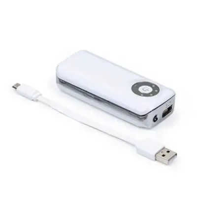 Carregador portátil na cor branca