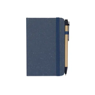 Caderneta Palha de Trigo Azul