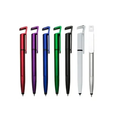 Caneta Ecológica Touch com Suporte - várias cores
