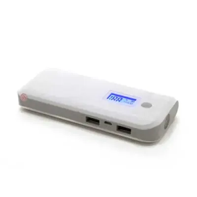 Power Bank com 4 baterias internas e visor digital, carregamento via USB / Micro USB