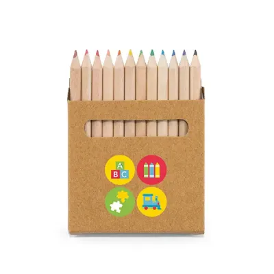 Kit lápis colorido em caixa