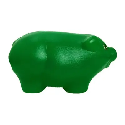 Cofrinho verde no formato de porquinho
