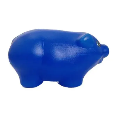 Cofrinho azul no formato de porquinho