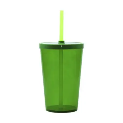 Copo plástico ou acrílico liso verde