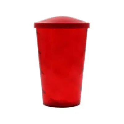 Copo plástico ou acrílico na cor vermelho
