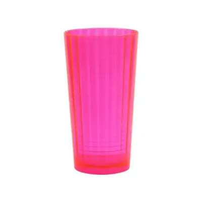 Copo plástico ou acrílico na cor rosa