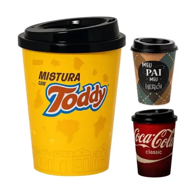 Copo Personalizado Com Tampa 350ml In Mold 