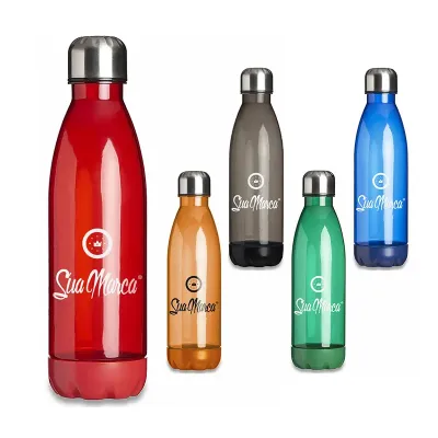 Garrafa Personalizada de PVC Translucido 680ml - opções de cores