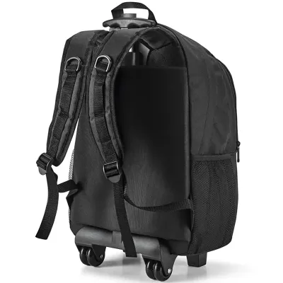 Mochila Trolley Para Notebook Personalizada Confeccionada Em 300D Com 2 Rodas Duplas 17 Litros