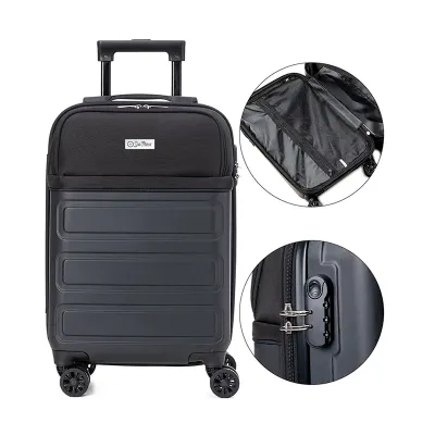 Mala De Bordo Personalizada Em Plástico ABS E Tecido Com Fecho Por Cadeado