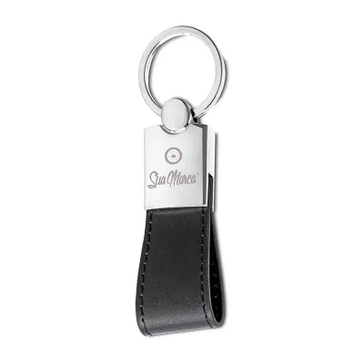 Chaveiro Personalizado Metal com Couro XV14501
