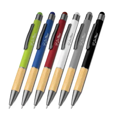 Caneta Personalizada De Alumínio E Bambu XV15011 - Opções de cores