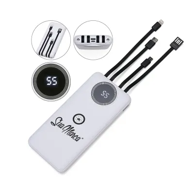 Power Bank Personalizado de Plástico com Lanterna XV4052