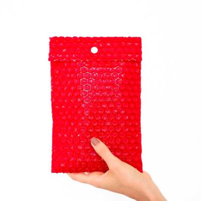 Envelope em plástico bolha vermelho para brindes e press kits