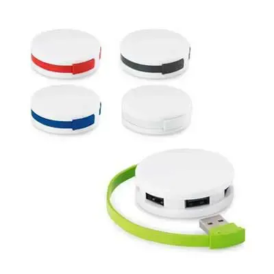 Hub USB 2.0 com cabo colorido 