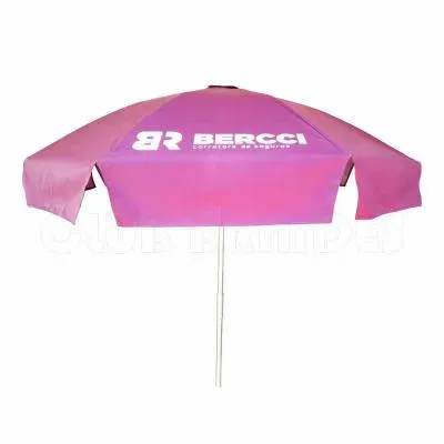 Guarda Sol Ø1,60m (80x8) de diâmetro. Material: Armação em aço 1.040 a 1.070 efeito MOLA com 08 v...