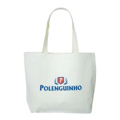 Sacola ecológica em lona crú com alça dupla de mão