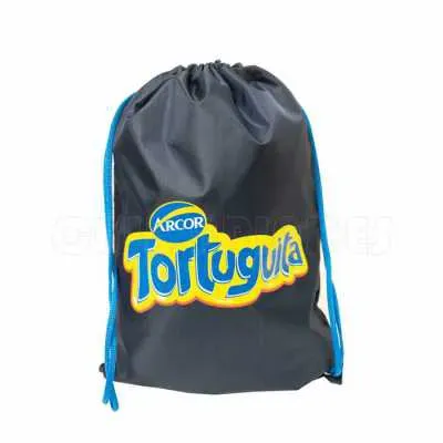 Mochila saco com alça dupla de ombro em cordão