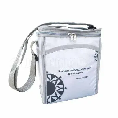 Bolsa Térmica com capacidade aproximada de 5,5 Litros com alça de ombro. Disponível em várias cor...