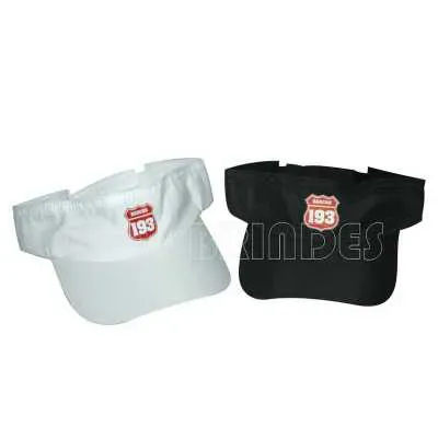 Viseira em microfibra (100% Poliéster) com regulador branca e preta