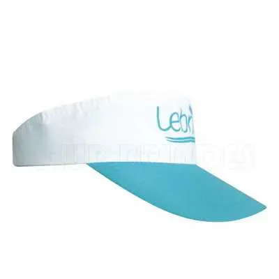 Viseira em microfibra (100% Poliéster) com regulador em velcro azul clara