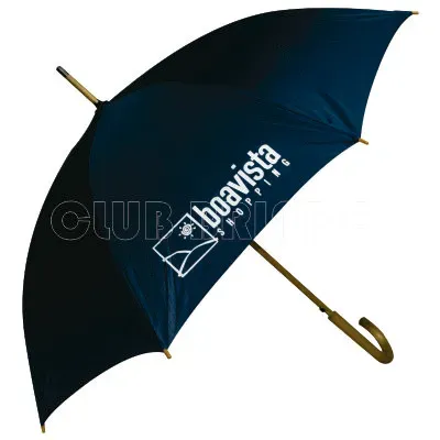 Guarda chuva com cabo de madeira