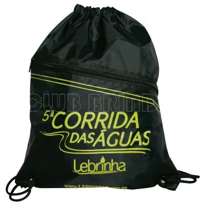 Mochila saco com alça dupla de ombro em cordão