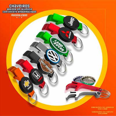 Chaveiro abridor de alumínio