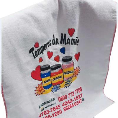 Pano de prato   PÉ    galinha acabamento overloque