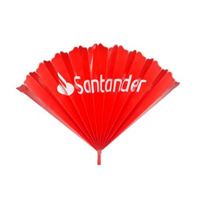 Leque retrátil sanfonado vermelho