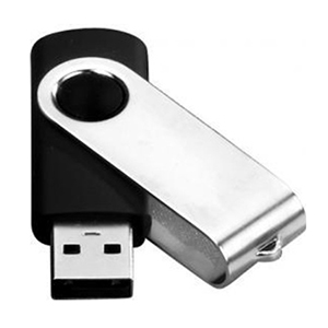 Pendrive giratório, impressão a laser