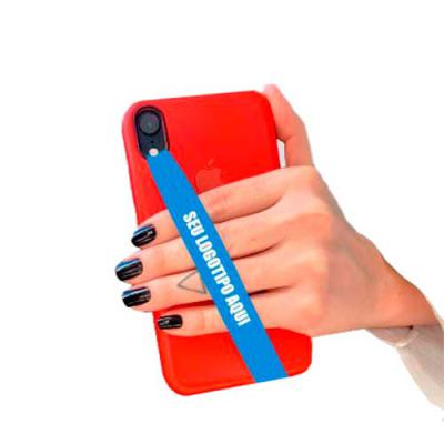 Fita para celular azul, facilita  na digitação , Selfie e protege  contra  quedas