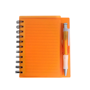 Bloco de anotações com sticky-notes e minicaneta, disponível em várias cores
