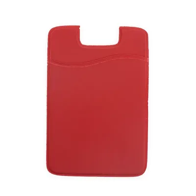 Adesivo porta cartão vermelho para celular